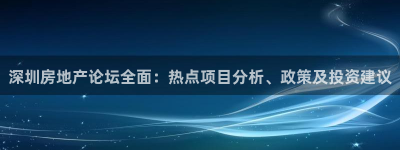 天狮娱乐真的：深圳房地产论坛全面：热点项目分析、政策及投资建