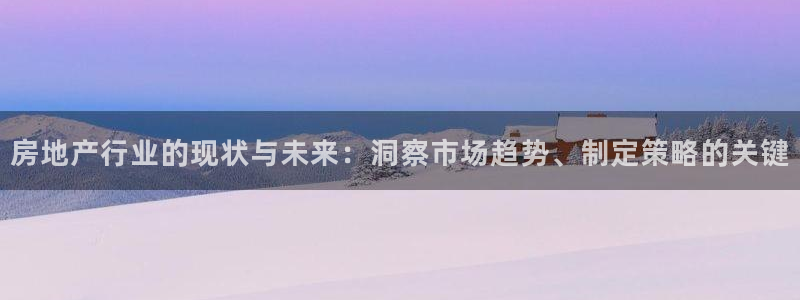 天狮娱乐 卧j主管60447：房地产行业的现状与未来：洞察市